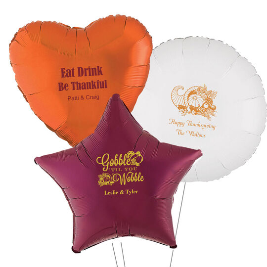 Design Your Own Thanksgiving Mylar Balloons
